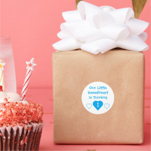 Little Sweetheart 1st Birthday Classic Round Sticker