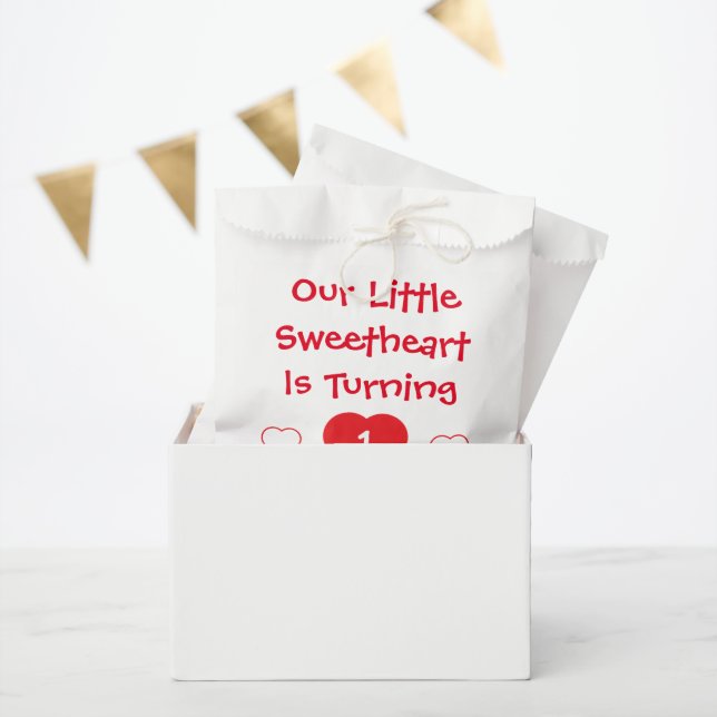 Little Sweetheart 1st Birthday Favour Bag (Party)