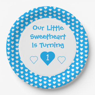 Little Sweetheart 1st Birthday Paper Plate