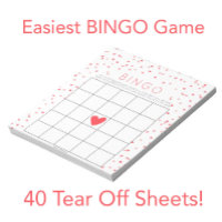Little Sweetheart Baby Shower Bingo Game Tear Offs