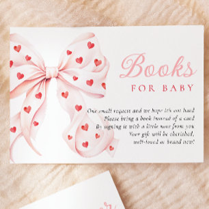 Little Sweetheart Baby Shower Books for Baby Enclosure Card