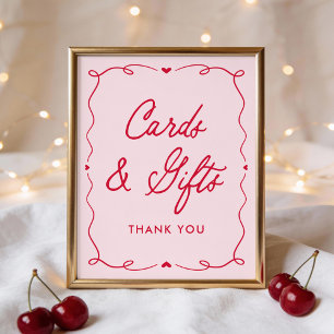 Little Sweetheart Baby Shower Cards and Gifts Sign