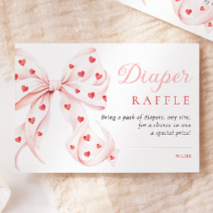 Little Sweetheart Baby Shower Diaper Raffle Enclosure Card