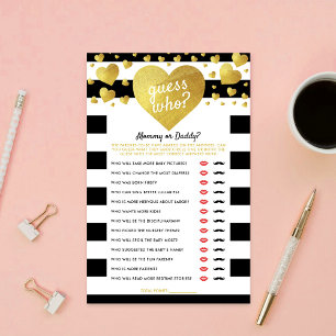Little Sweetheart Baby Shower Guess Who Game