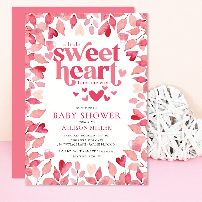 Little Sweetheart Baby Shower Invitation (Creator Uploaded)