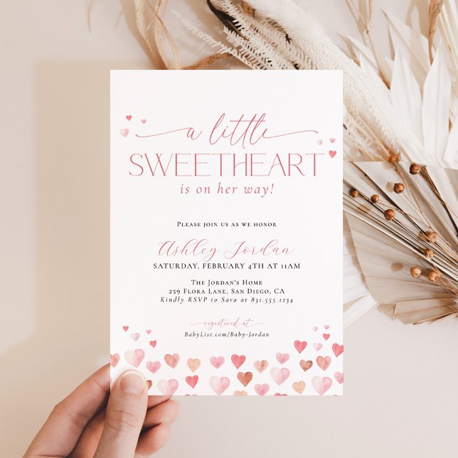 Little Sweetheart Baby Shower Invite, Baby Shower Invitation (Creator Uploaded)