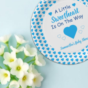 Little Sweetheart Baby Shower Paper Plate