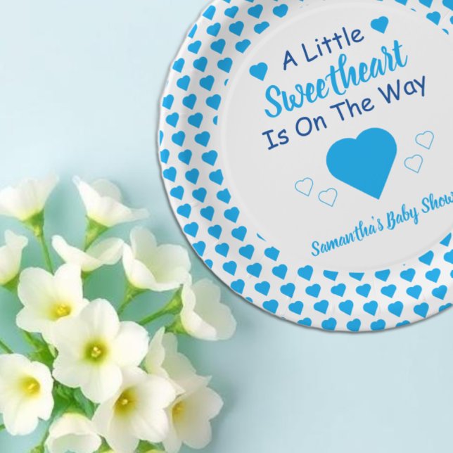 Little Sweetheart Baby Shower Paper Plate (Creator Uploaded)
