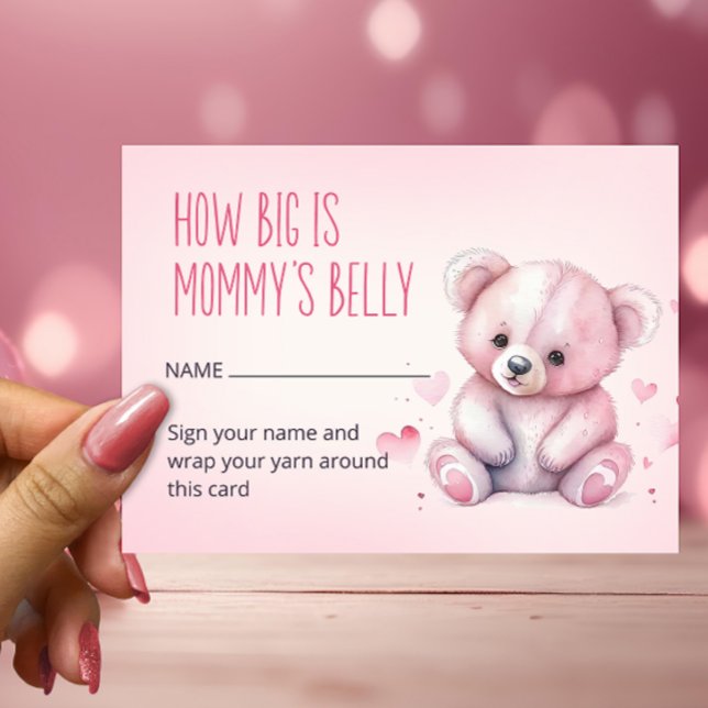 Little sweetheart bear how big is mummy's belly enclosure card (Creator Uploaded)