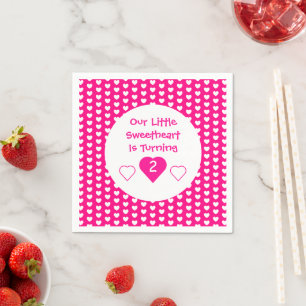 Little Sweetheart Birthday Napkin
