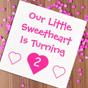 Little Sweetheart Birthday Napkin