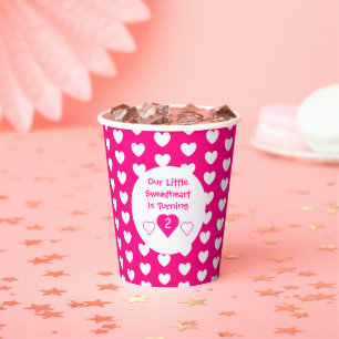 Little Sweetheart Birthday Paper Cups