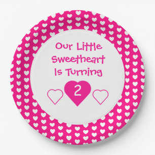 Little Sweetheart Birthday Paper Plate