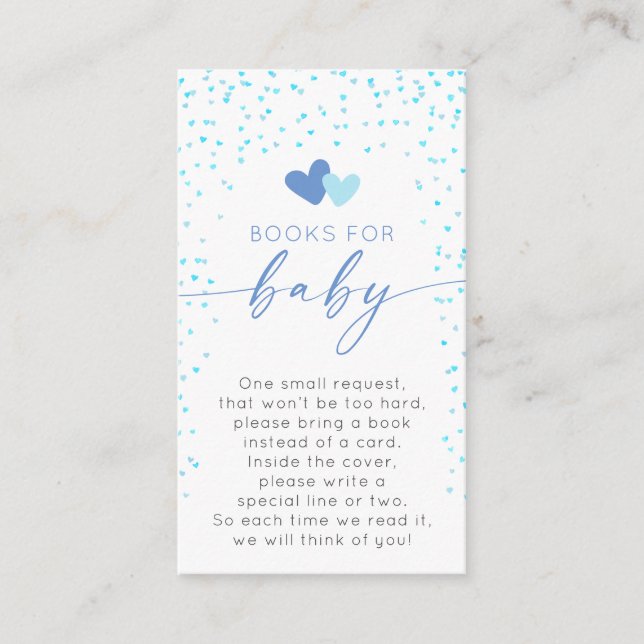 Little Sweetheart Blue Books for Baby Card (Front)