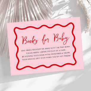 Little Sweetheart Books for Baby Girl Baby Shower Enclosure Card