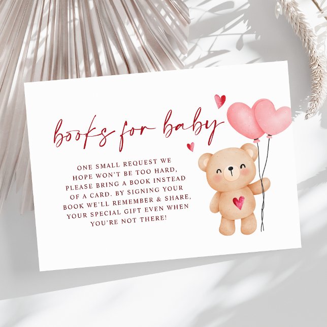 Little Sweetheart Books for Baby Girl Baby Shower Enclosure Card (Creator Uploaded)