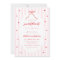 Little Sweetheart Bow Baby Shower Invitation