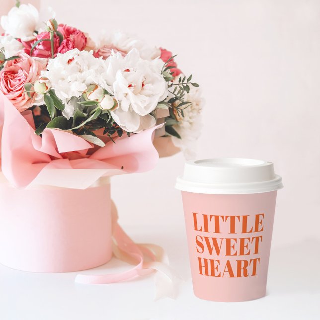 Little Sweetheart Girl First Birthday Paper Cups (Creator Uploaded)