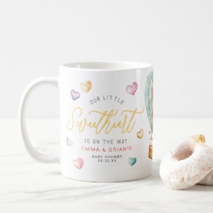 Little Sweetheart Hearts Baby Shower Favour Coffee Mug