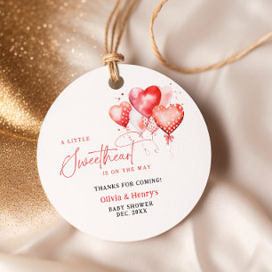 Little Sweetheart Is On The Way Baby Shower Favour Tags
