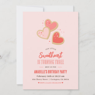 Little Sweetheart Kids Birthday Party Invitation