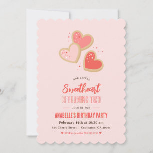 Little Sweetheart Kids Valentine Birthday Party Invitation