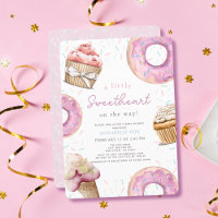 Little Sweetheart Pink Cupcake & Doughnut Baby Sho