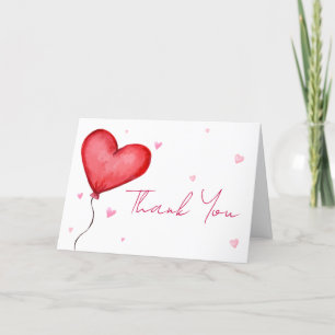 Little Sweetheart Red Valentine Baby Shower Thank You Card