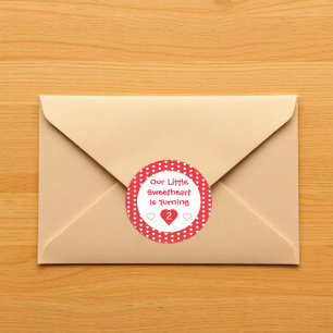 Little Sweetheart Toddler Birthday Classic Round Sticker