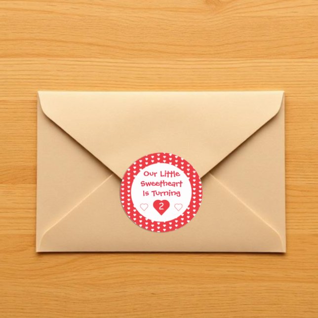 Little Sweetheart Toddler Birthday Classic Round Sticker (Creator Uploaded)