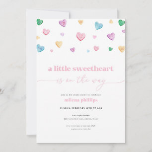 Little Sweetheart Valentine Baby Shower Invitation