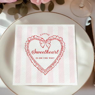 Little Sweetheart Valentine Baby Shower Napkin