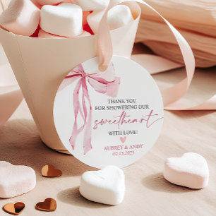Little Sweetheart Valentine Baby Shower Thank You Favour Tags