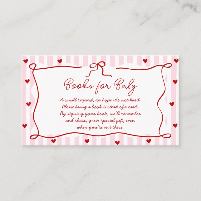 Little Sweetheart Valentine Books for Baby Card (Front)