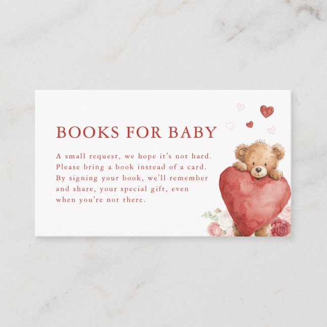 Little Sweetheart Valentine Books for Baby Card (Front)