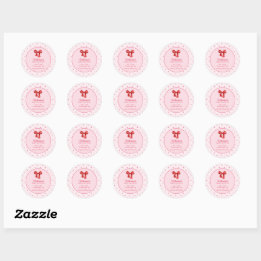 Little Sweetheart Valentine Coquette Round  Classic Round Sticker
