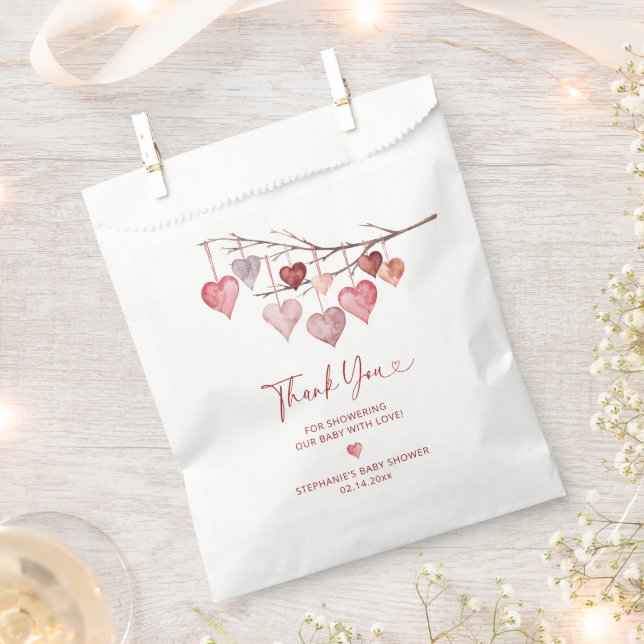 Little Sweetheart Valentines Baby Shower Favour Bag (Clipped)