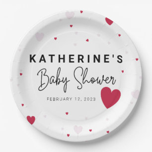 Little Sweetheart - Valentine's Baby Shower  Paper Plate