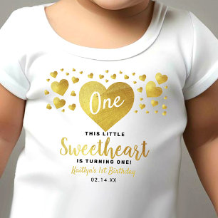 Little Sweetheart Valentine's Day Any Age Birthday Baby T-Shirt