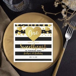 Little Sweetheart Valentine's Day Any Age Birthday Napkin