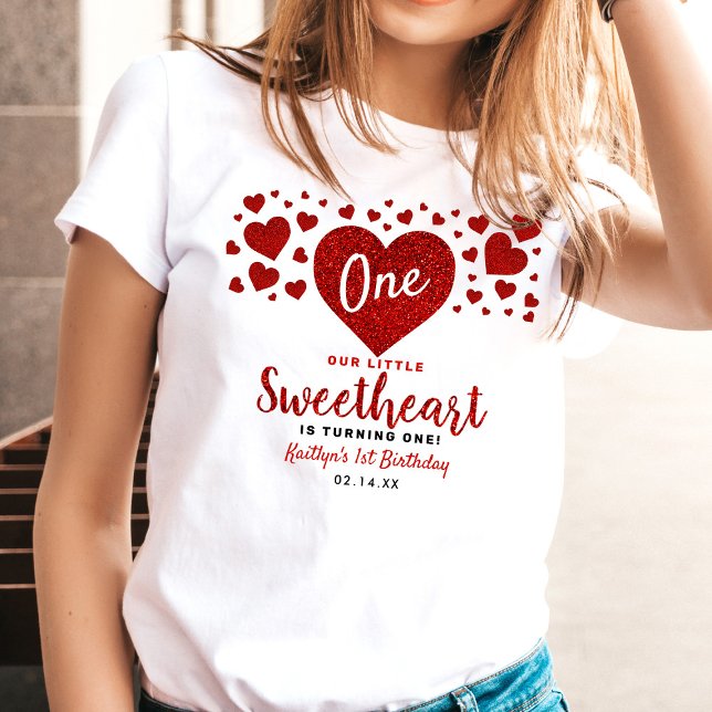 Little Sweetheart Valentine's Day Any Age Birthday T-Shirt (Creator Uploaded)