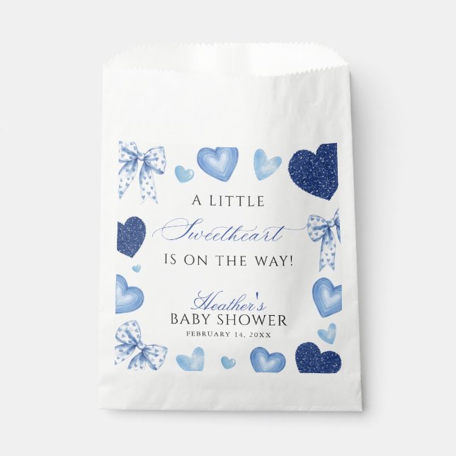 Little Sweetheart Valentines Day Baby Shower Favour Bag (Front)