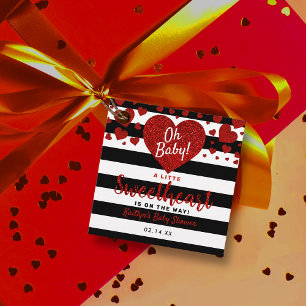 Little Sweetheart Valentine's Day Baby Shower Favour Tags