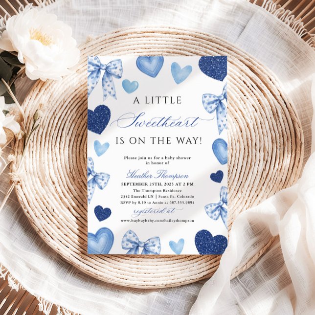 Little Sweetheart Valentines Day Baby Shower Invitation (Creator Uploaded)