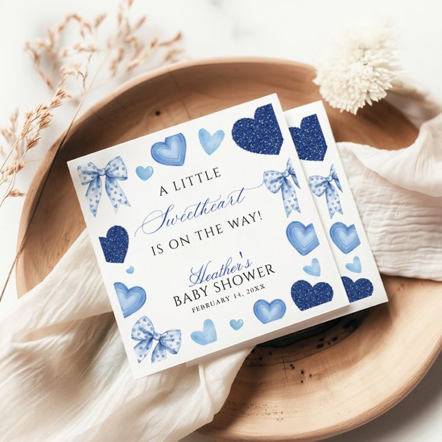 Little Sweetheart Valentines Day Baby Shower Napkin (Creator Uploaded)