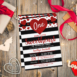 Little Sweetheart Valentine's Day Birthday Invitation