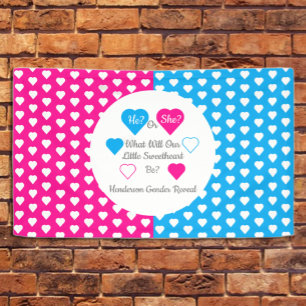 Little Sweetheart Valentine's Day Gender Reveal Banner