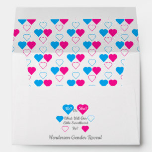 Little Sweetheart Valentine's Day Gender Reveal Envelope