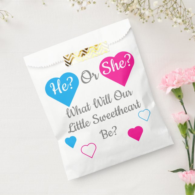 Little Sweetheart Valentine's Day Gender Reveal Favour Bag (Sealed)