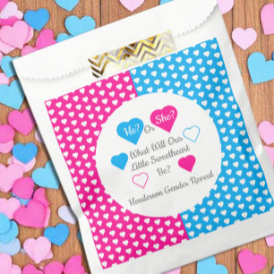 Little Sweetheart Valentine's Day Gender Reveal Favour Bag